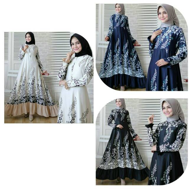 vbn mx rachel maxi / baju muslim wanita hijab gamis syari cewek setelan set