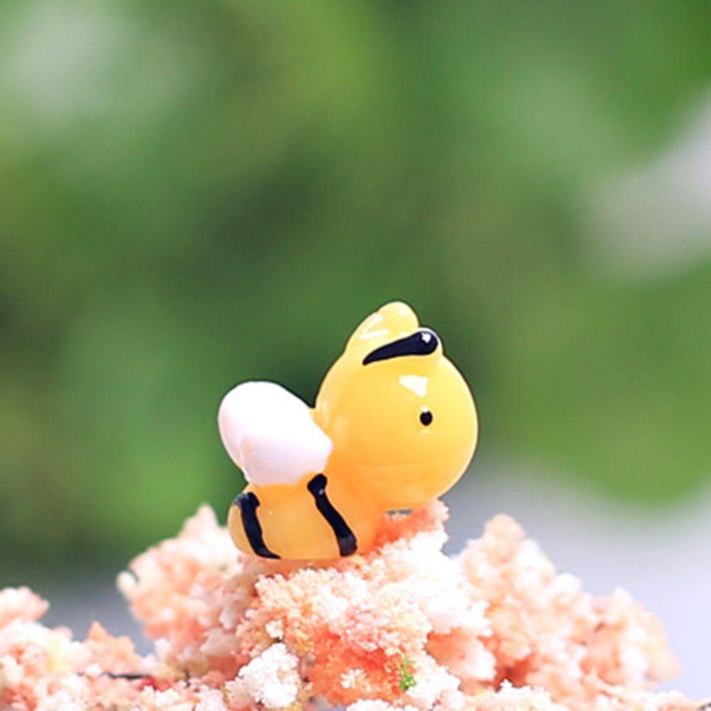 Agustina Resin Honey Bee Moss Ornaments Dekorasi Miniatur 10pcs Kerajinan Indah Peri Taman DIY