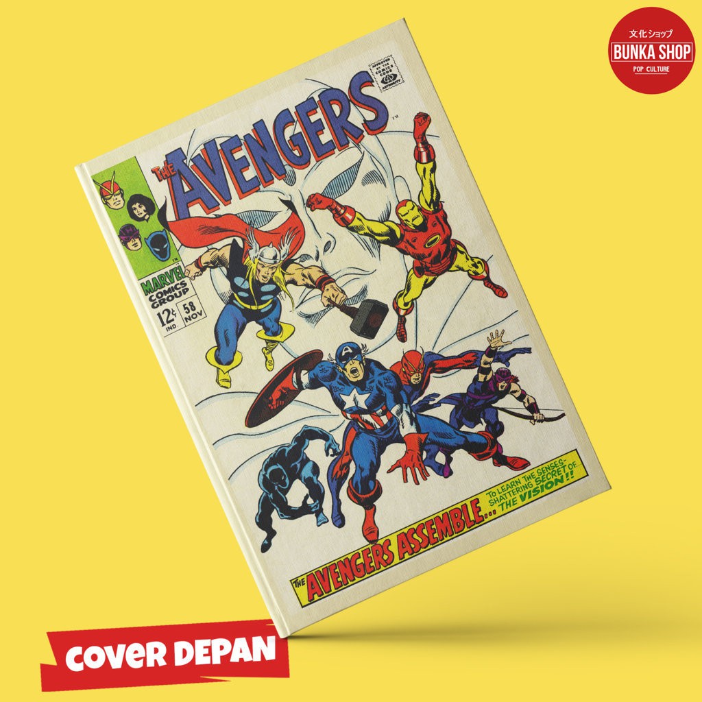 

Terlaris ✨ - Notebook Marvel Avengers Klasik Cover 11 Hardcover A5 Buku Tulis Catatan Note Agenda Planner3.1.23