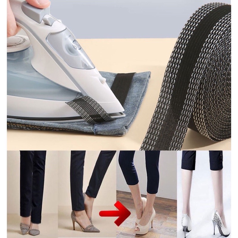 Pant edge shorten Self-adhesive Pemendek Celana instant Pita Sum berperekat Vermak ajaib