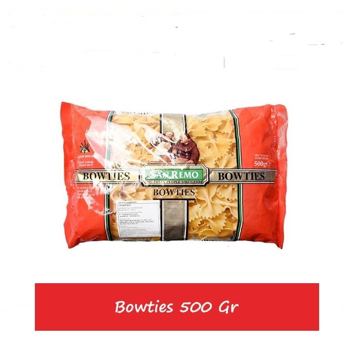 PASTA BOWTIES SAN REMO 500GR GANDUM DURUM BPOM RI