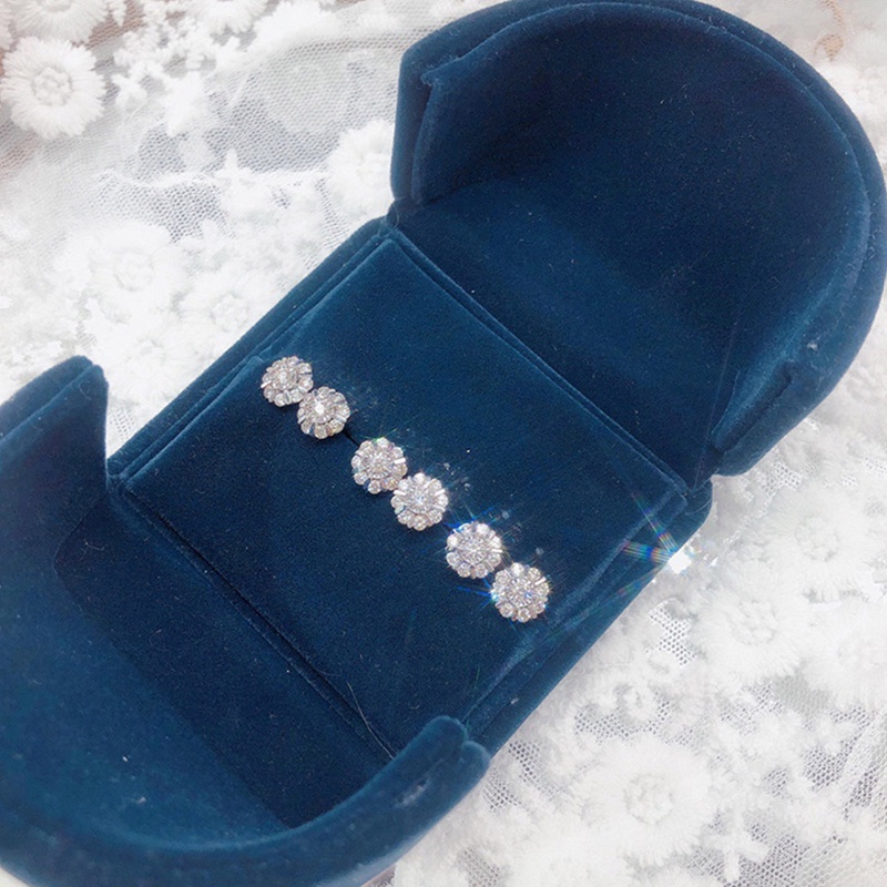 Anting Stud Cubic Zirconia Untuk Wanita