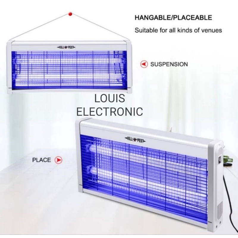 Alat Penangkap Nyamuk Insect Killer Pembasmi Serangga 20 Watt X 2 UV