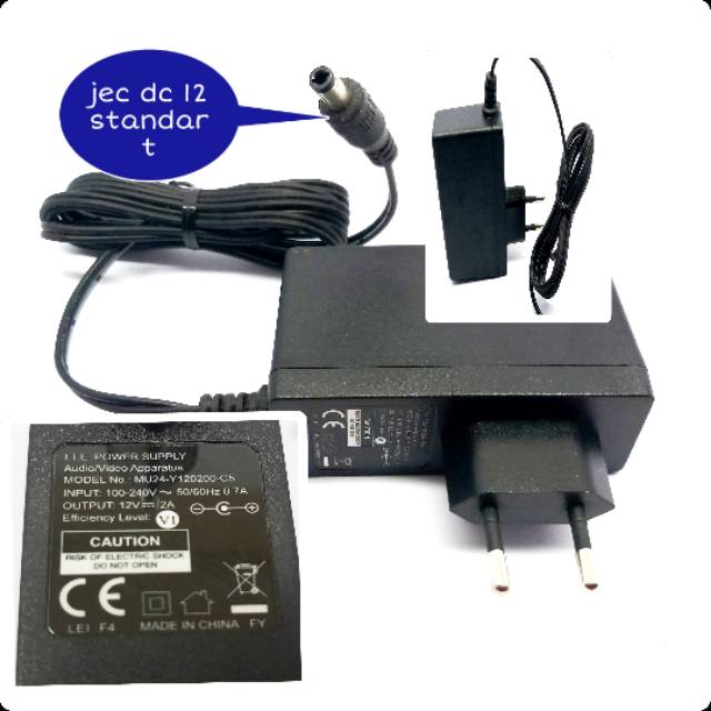 Adaptor 2A 12V murni cctv dan receiver parabola