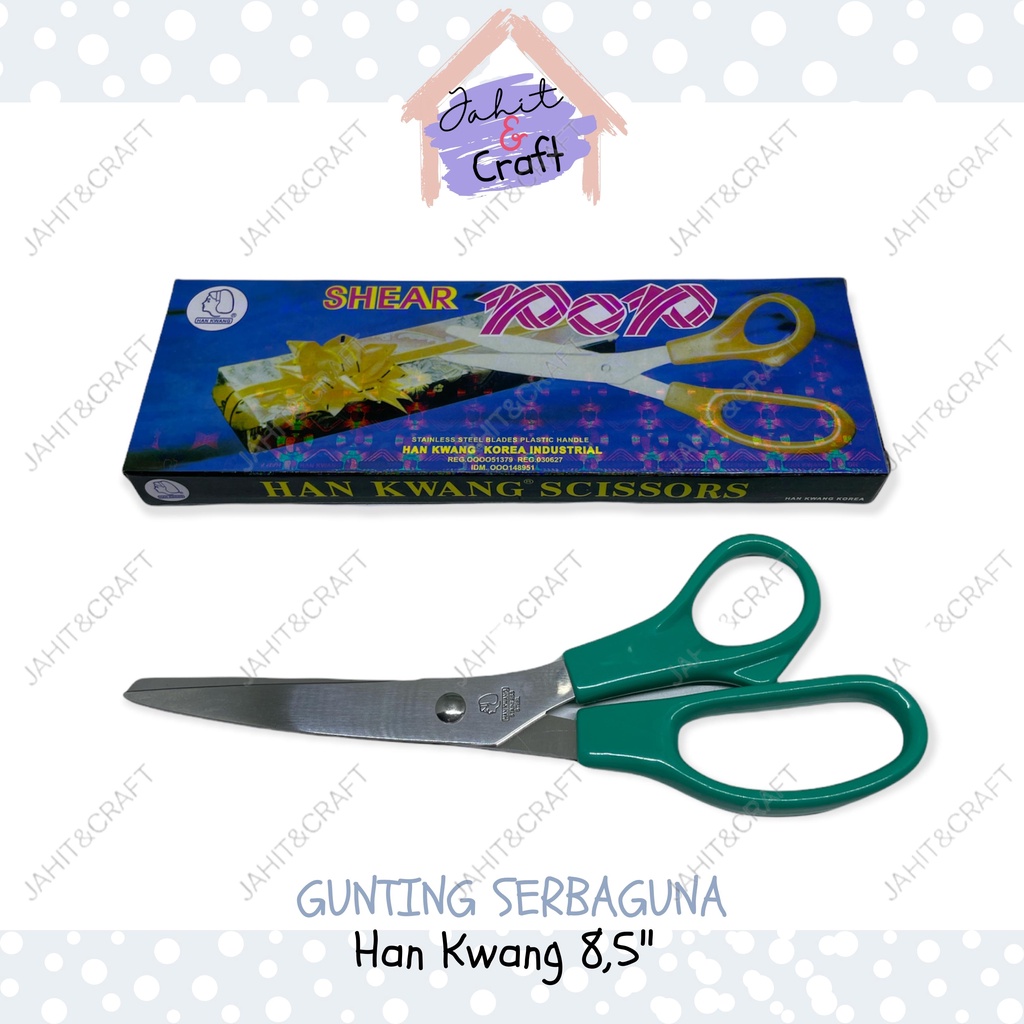 

Gunting Han Kwang Ukuran 8,5" /Gunting Serbaguna Gagang Plastik Ringan