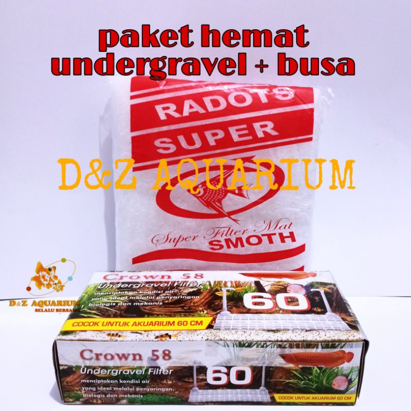 Paket Hemat Undergravel 60  Busa Filter Aquarium Ugf Murah