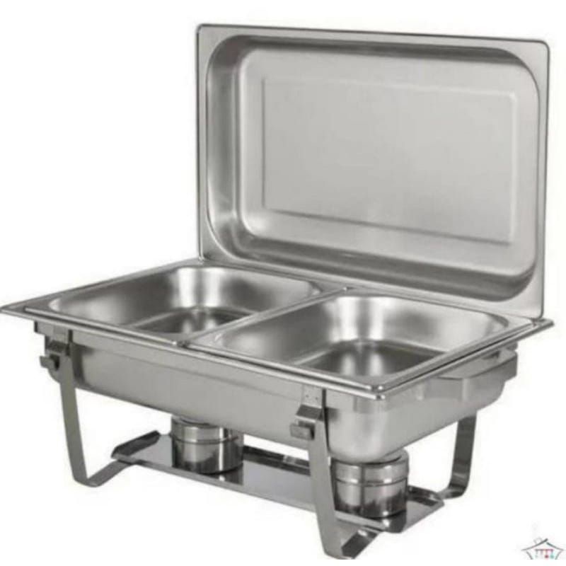 Chafing dish 1 sekat,2 sekat 11 Liter / tempat pemanas makanan  , Sayur , prasmanan / wadah saji