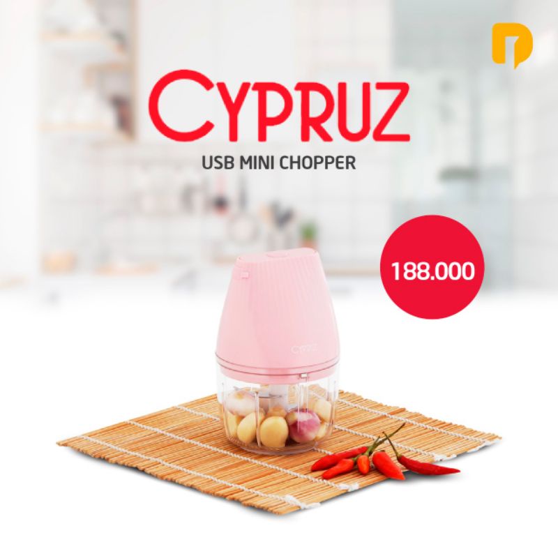 Cypruz USB Mini Chopper Praktis Tanpa Kabel