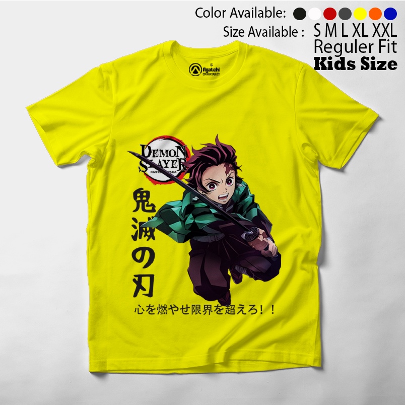 Tanjiro Kamado - Demon Slayer Kimetsu No Yaiba - Anime , Baju Anak / Kaos Atasan Anak / Kaos Distro Anak / Kids T Shirt