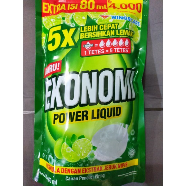 Ekonomi power liquid jeruk nipis refil 210+80 extra