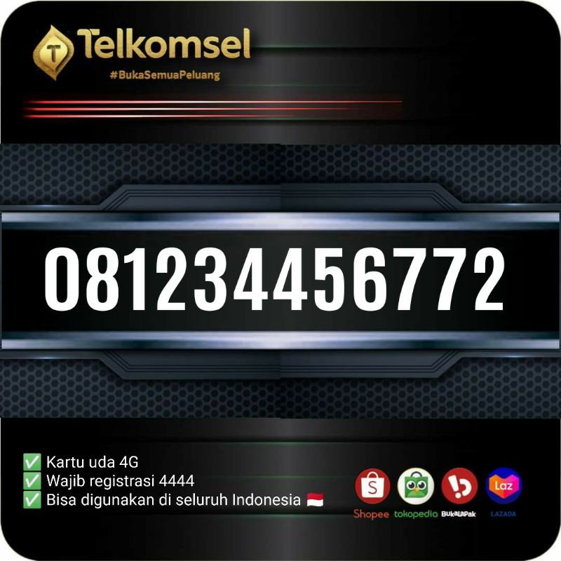 nomor cantik telkomsel simpati urut 1234567 72