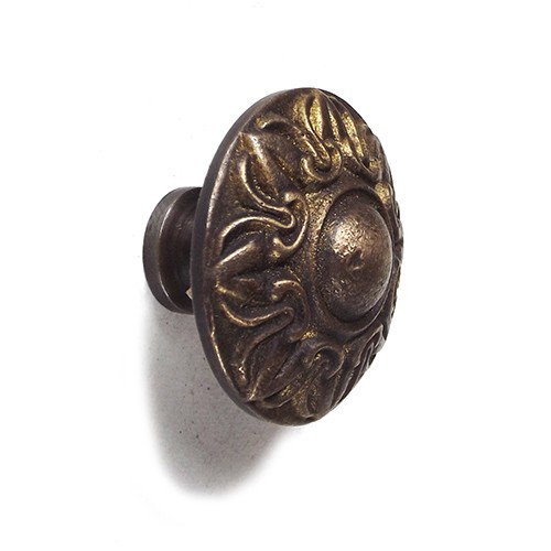 1-1/2" Knob / Tarikan Laci Kancing Kuningan - HKN9010A - Rnd. Acanthus