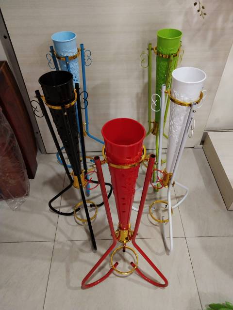 Pot besi corong plastik 80cm