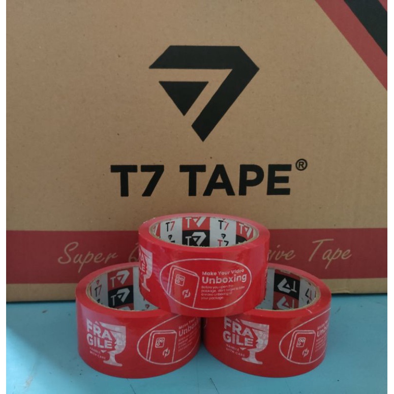

Lakban T7 Fragile UNBOXING merah