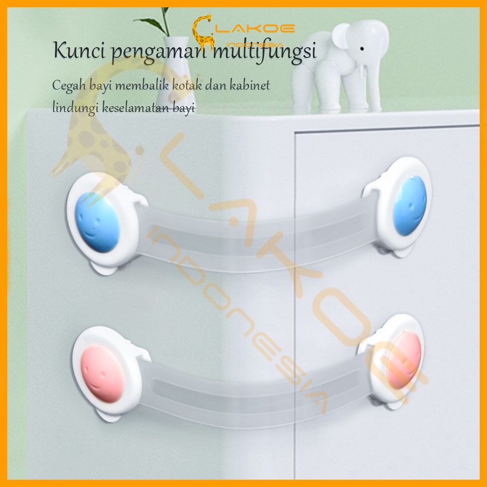 Kunci Pengaman Bayi Pintu Lemari Laci Kulkas / Pengaman Laci Alat Pengunci Lemari