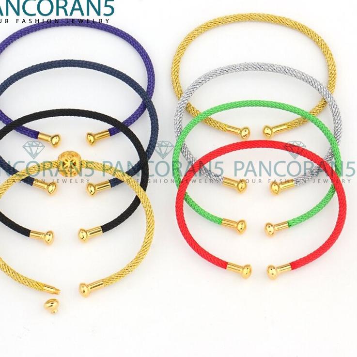 ➵ Gelang Tali Kawat Anti Air Untuk Charm Liontin Emas Model Terbaru ✦