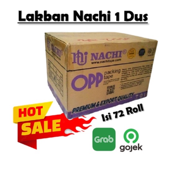 

LAKBAN NACHI 2 INCH 1 DUS ISI 72PCS / OPP TAPE BENING / COKLAT