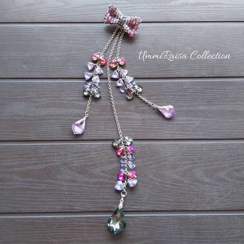 bros dagu swarovski mewah juntai panjang