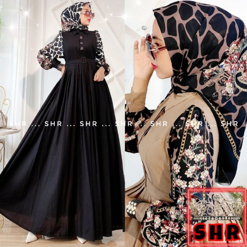MAXI DRESS SHR LSB LINEN ORI 100%