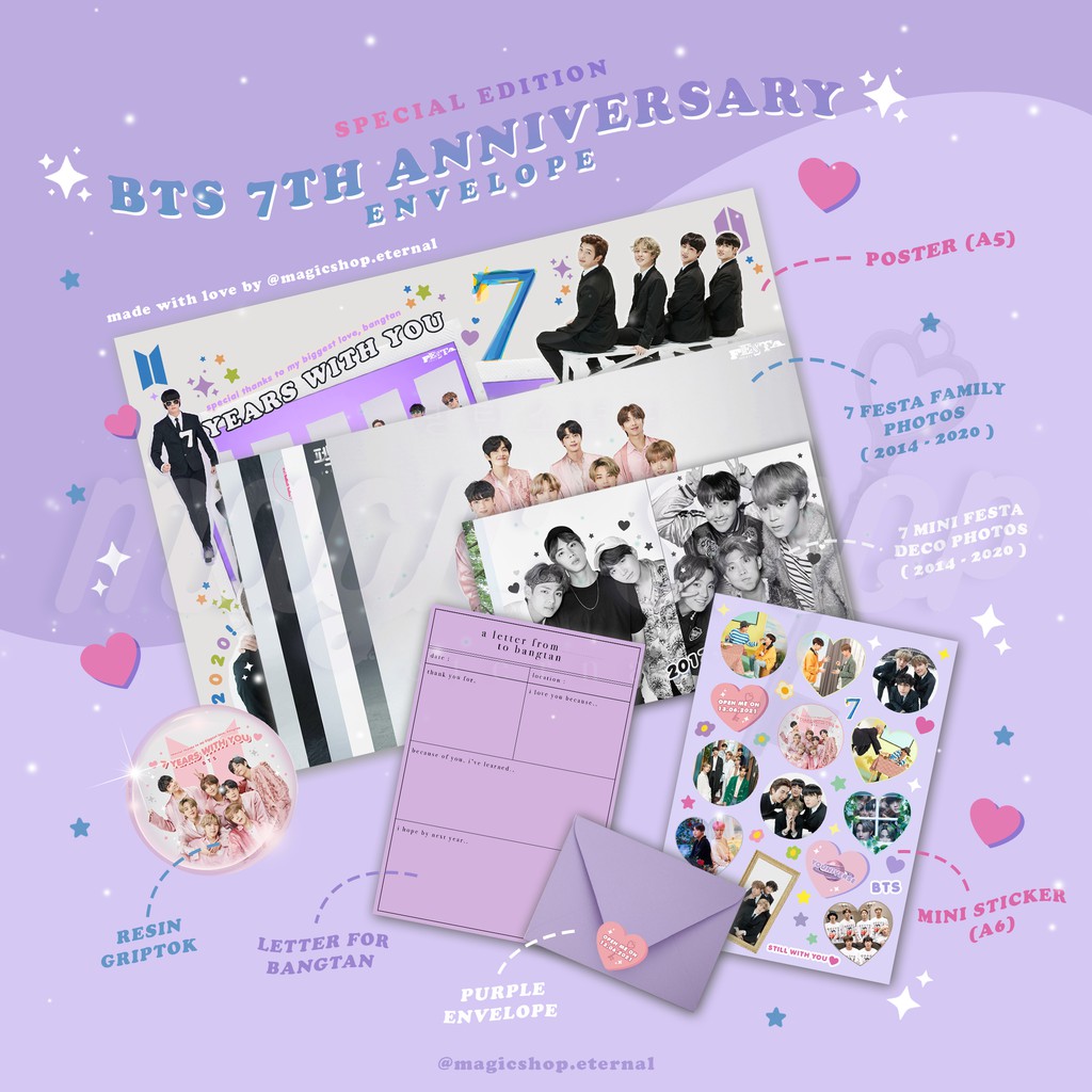 BTS 7TH ANNIVERSARY MEMORIES ENVELOPE