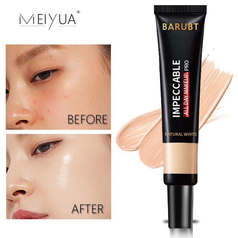 BARUBT Concealer Foundation Cair Tahan Air Foundation Cair Concealer Alami Matte/Lightening Matte Liquid Foundation【 Free Delivery+ COD + dikirim dalam 24 jam】