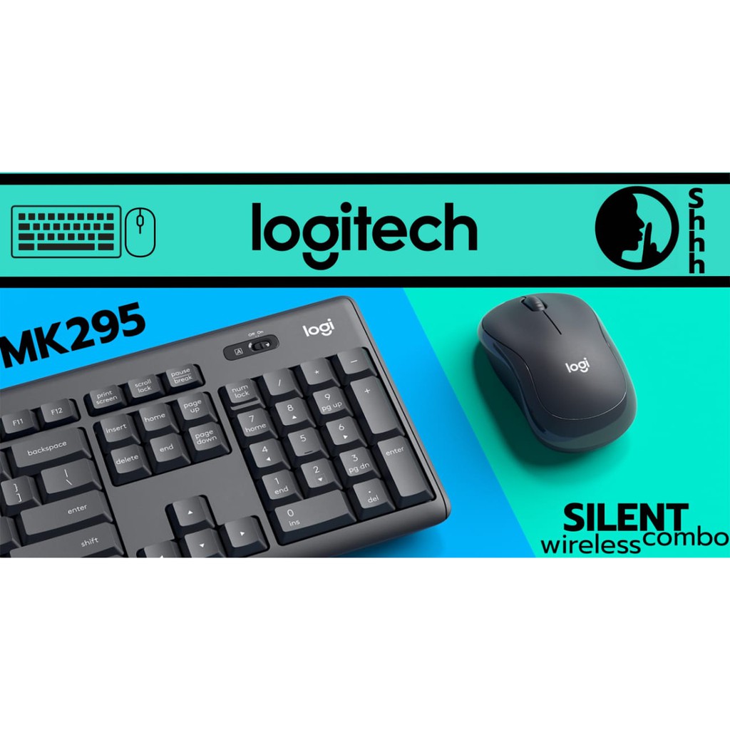 Logitech MK295 Silent Wireless Combo Keyboard + Mouse Bundle