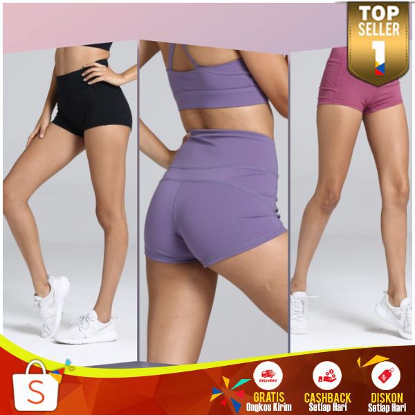  Celana  Pendek  Hot Pants Sport Gym Pakaian Clana Hot pen 