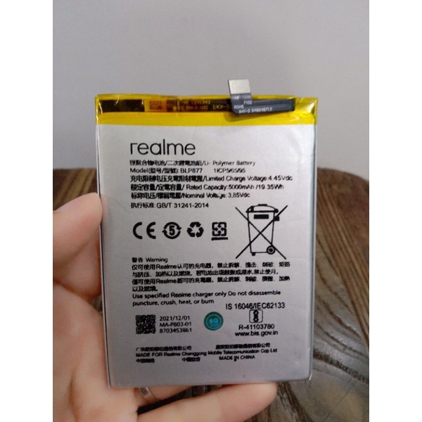 BATRE REALME 8i BLP877 ORI 99%