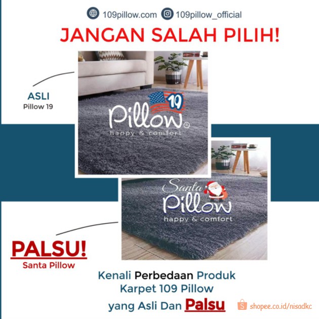 [Terlaris] 160x100 Karpet Bulu Rasfur Ori 109 PILLOW Jihan Audi