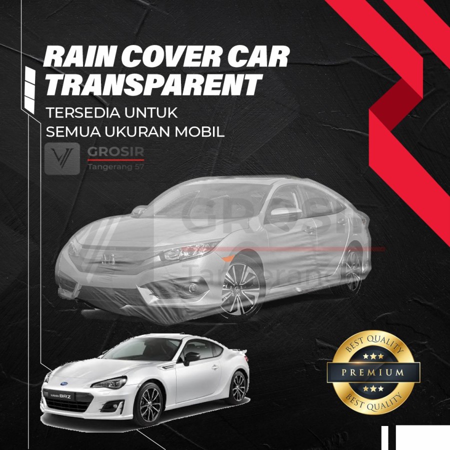 Sarung Mobil Transparan SUBARU BRZ / Transparent Body Cover SUBARU BRZ