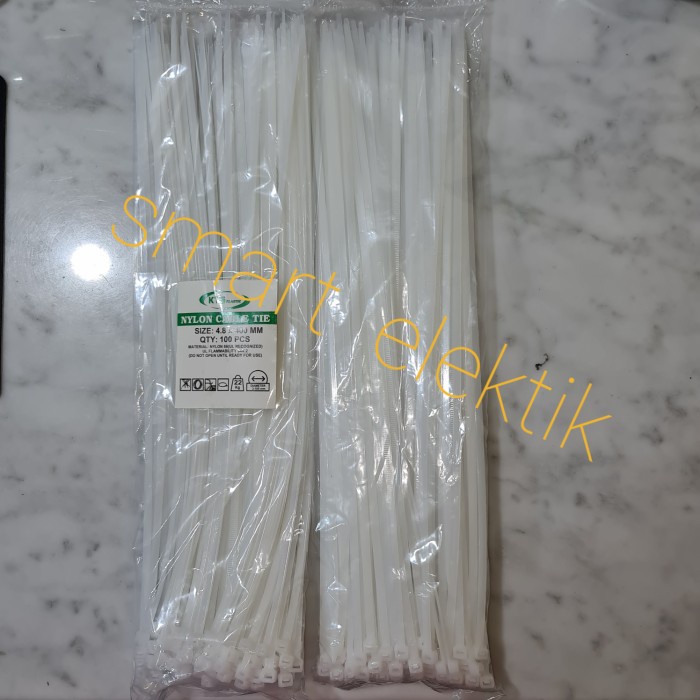 Kabel ties 4.8mmx40cm putih / tali tis 4.8 mm x 400mm / tali tis 40cm