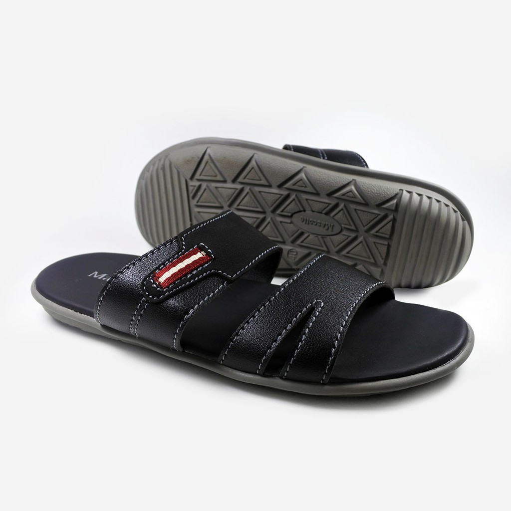 Mascotte LEVEN Sandal Pria 725 001-002 [ Hitam, Grey dan Brown ] / Ramayana Jatinegara