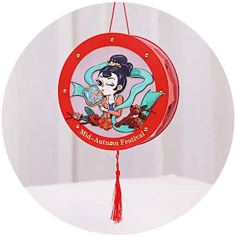 [Elegan] Diy Lampion Imlek Mid-autumn Festival Dekorasi Bunny Lantern Proyeksi Stereo Kertas Kertas Lampu Kelinci Lentera Anak Bunga Dan Lentera Bunga Cahaya Lampu
