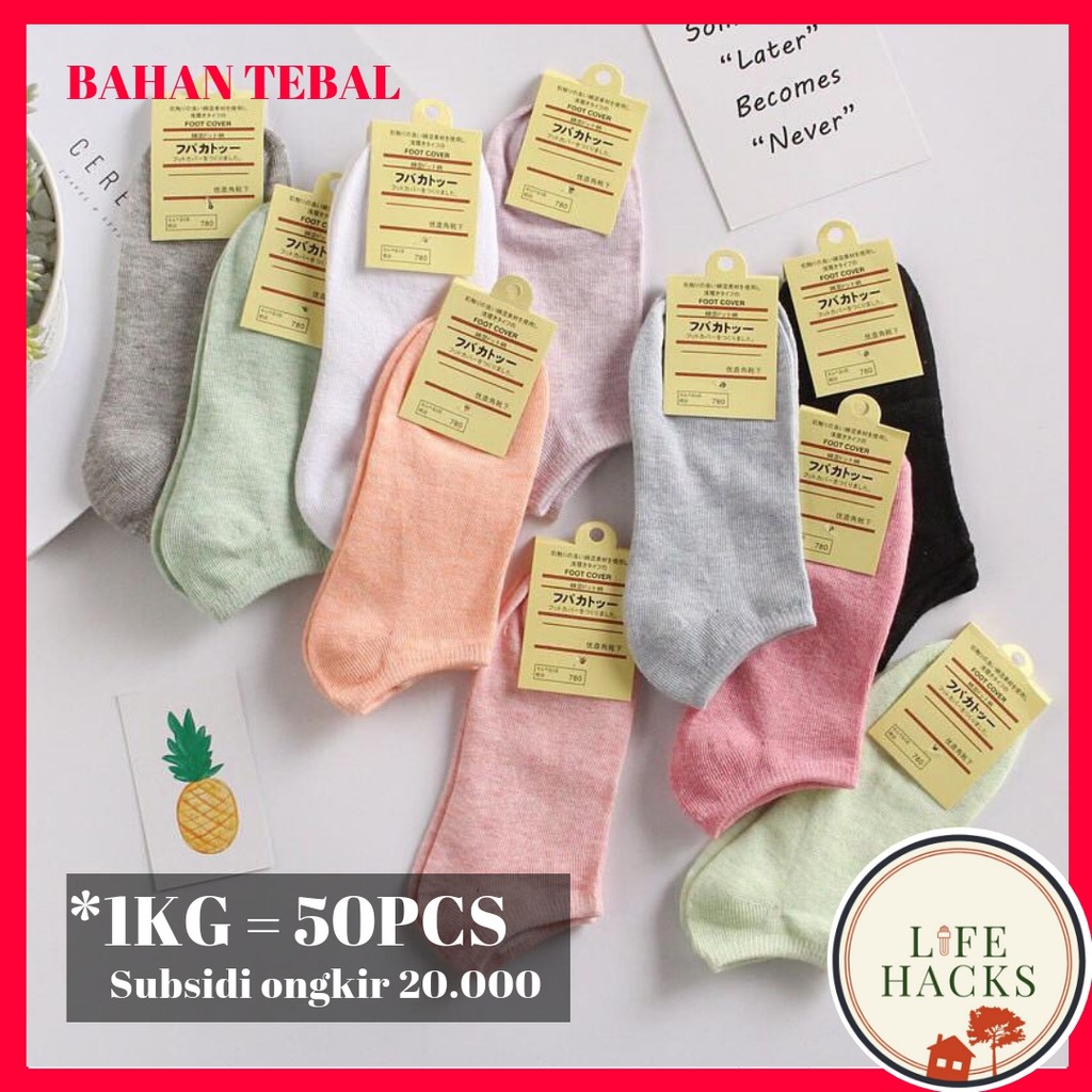  BAHAN TEBAL Kaos  Kaki  Polos Warna  Warni  Remaja Kaos  