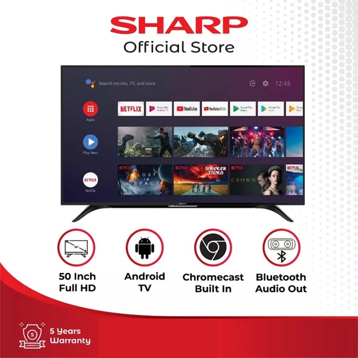 TV SHARP 2T-C50BG1I 50 INCH ANDROID TV 50BG1I