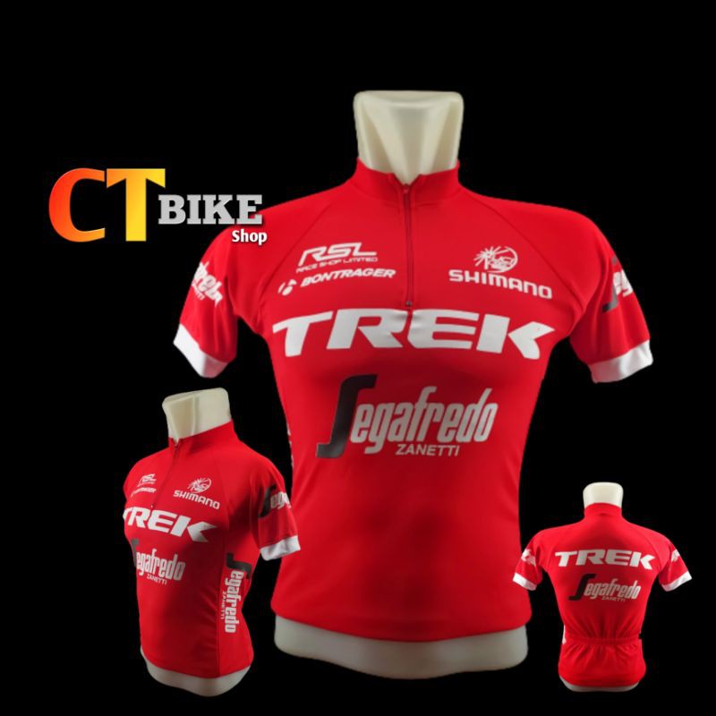 Jersey Sepeda Roadbike Trek Segarfredo Full Red