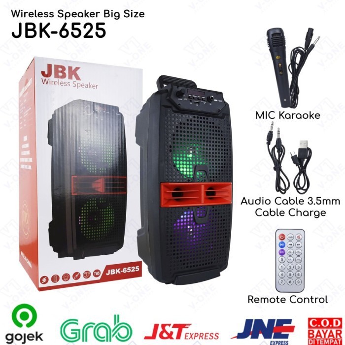 Speaker Bluetooth + Mic Karaoke Portable JBK-6525 Wireless Karaoke