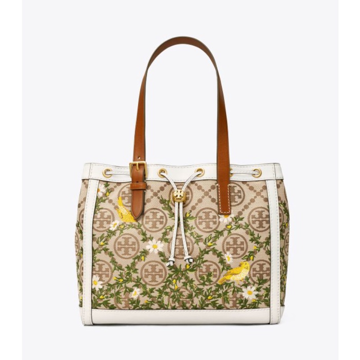 Tory Burch T Monogram Jacquard Embroidered Small Tote Bag