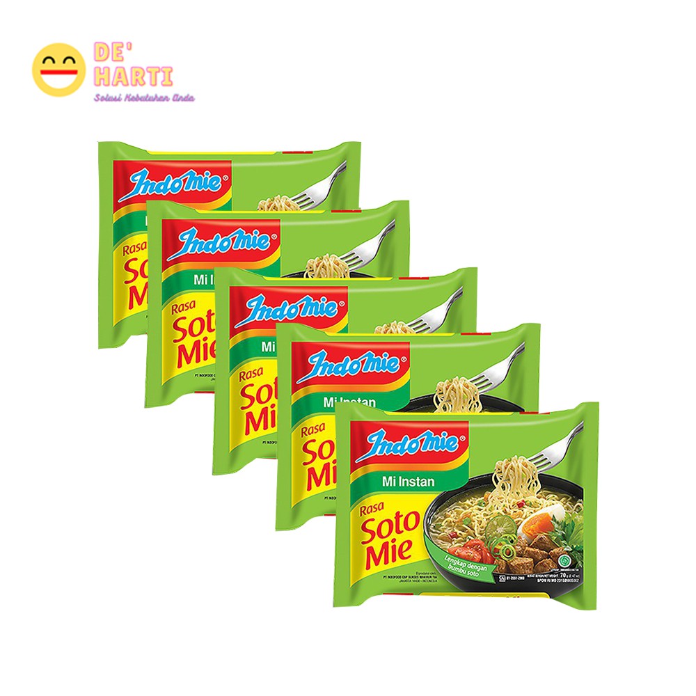 

Indomie Soto Mie 70gr (5 Pcs)