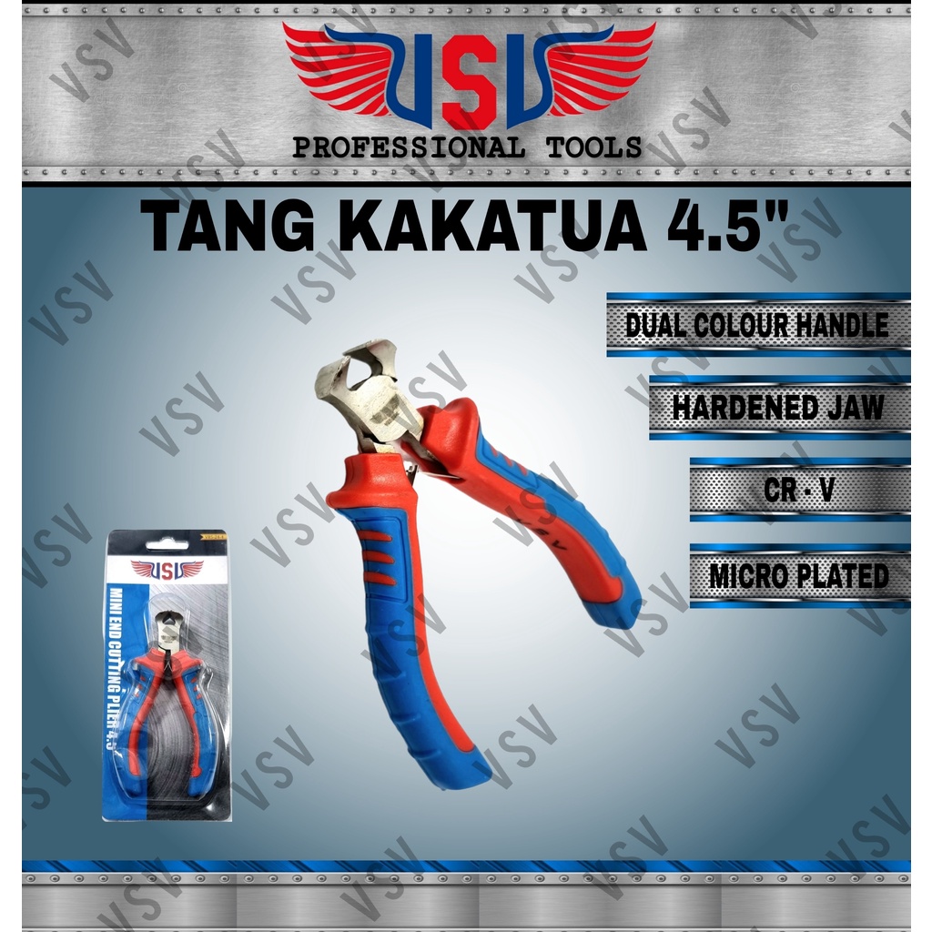 VSV Tang Mini 4.5&quot; Tang Kombinasi Lancip Potong Kakatua Mini Pliers 4.5inchi