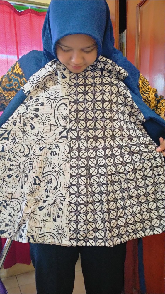 Atasan Blouse Batik Wanita Modern Fashion Wanita Kekinian Brokat Batik Pekalongan Ml Xl Xxl