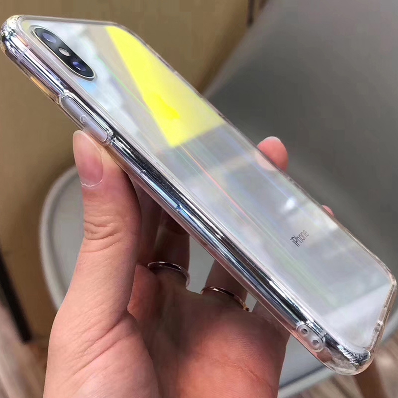 Anti Kuning Bahan Akrilik Case Bening Pelangi Untuk Iphone 14 Pro Max 13 Pro Max 12 Pro Max 6-XSmax 11 Pro