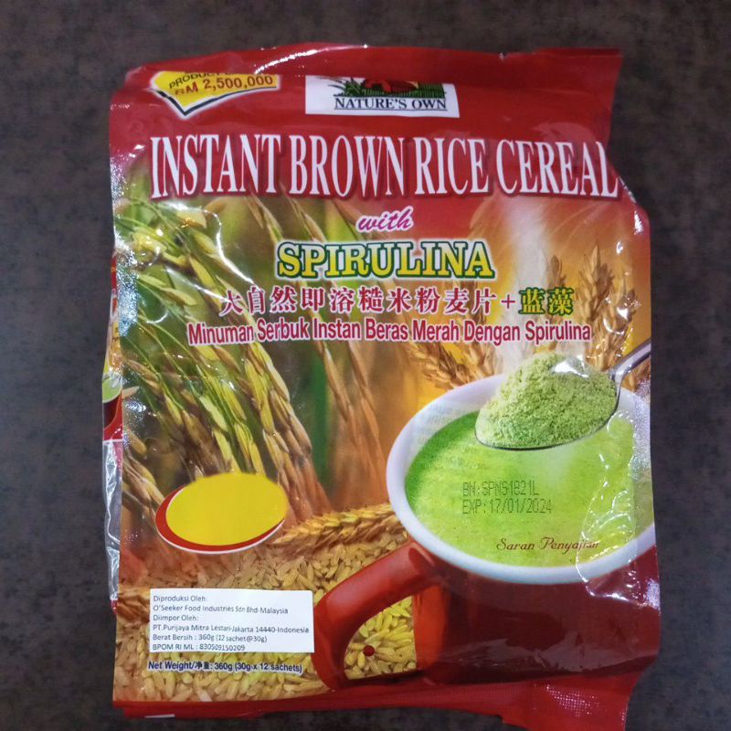 

Instan Brown Rice Cereal with Spirulina