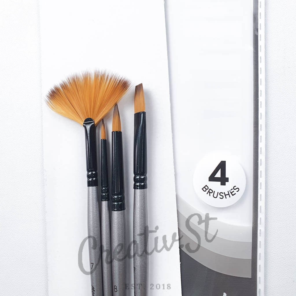 

MONT MARTE Kuas Lukis Set Gallery Series Paint Brush Bmhs0010 4 Art Brush Set