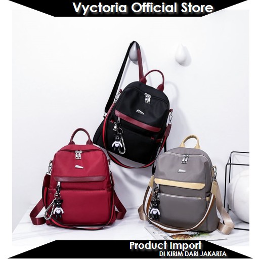 (COD) Vyctoria VOS8100 Tas Ransel Wanita Import Backpack Stylish Terbaru BQ2696 JT8100 LT1723 8100 2696 1723