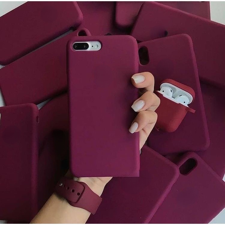 Case Bahan Silikon Warna Violet Untuk iP 13pro max 12 pro max 11 iP 7Plus 8 IPX XR XS max 11 pro max