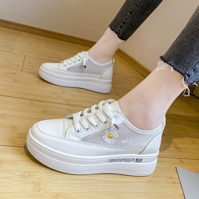 Sepatu Korea Sneakers Wanita Putih Import Cantik Sneaker Perempuan Murah SP-172