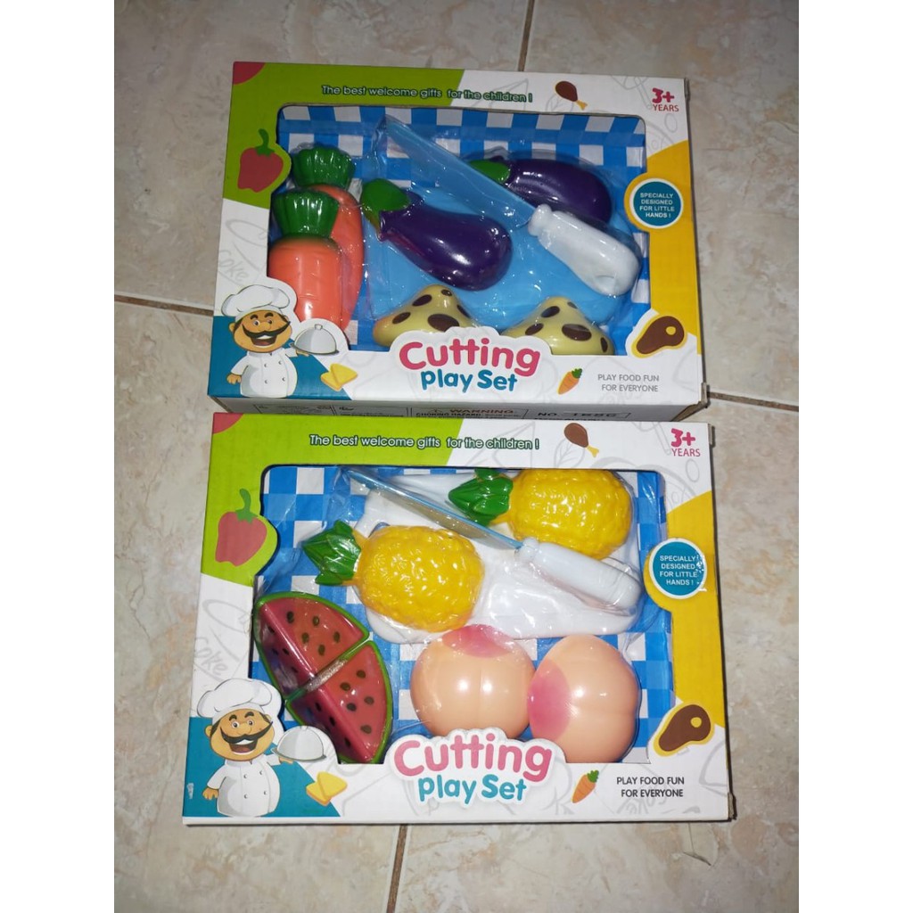 Mainan Edukasi Buah Sayur Potong / Cutting Play Set