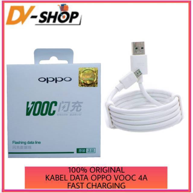 KABEL DATA OPPO VOOC 4A 100%ORIGINAL FASTCHARGING  FLASH CHARGE ANDROID PHONE