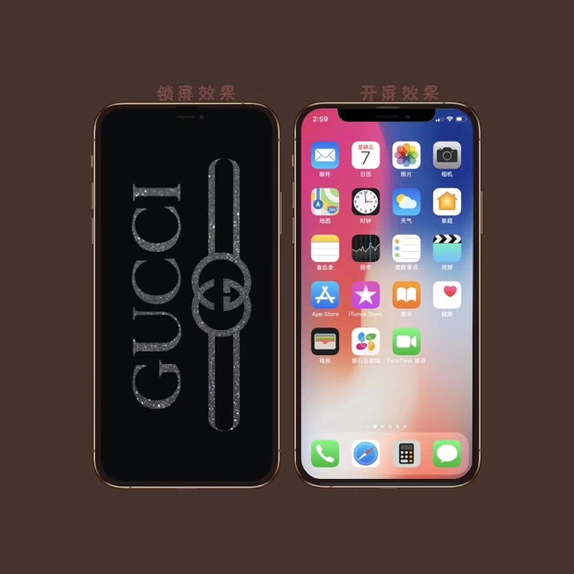 [ vhieshop ] Anti Gores Tempered Glass Ip  11Pro Ip 8plus Magic Screen 6D Motif Mix